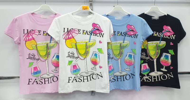 Bluzki damskie Roz M-2XL, Mix Kolor Paczka 12 szt 1